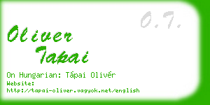oliver tapai business card